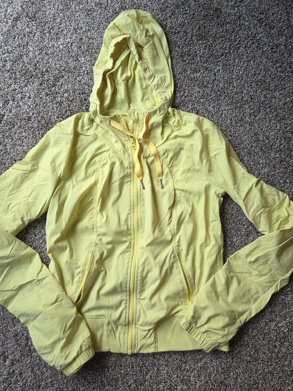 lululemon athletica Yellow Hooded Jacket